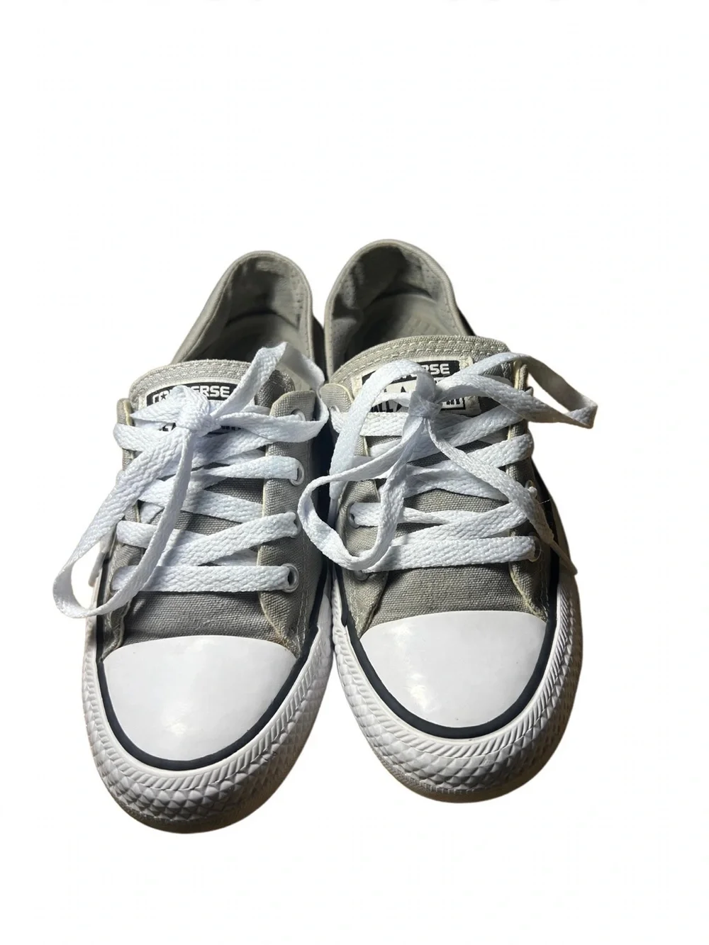 Converse Kids or Unisex Low Top Sneakers in Gray and White
